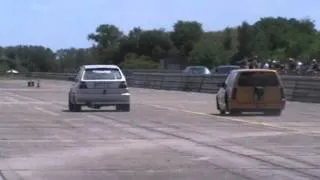 VW Alarm 2012 Grossenhain - Golf 2 VR6 Turbo 4 Motion Vs. Opel Dragster