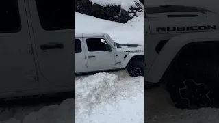 Brand New Jeep Rubicon Getting Stuck In Snow! $7500 TOW OUT! #jeep #parenting #4x4 #offroad #viral