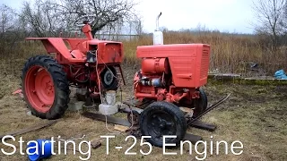 Starting Tractor T-25 Engine (1080p)