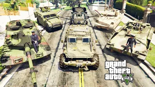 GTA 5 - Stealing SECRET MILITARY Vehicles with Michael! | (GTA V Real Life Cars #68)