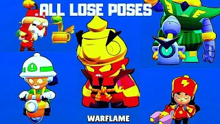 All Brawlers+Skins Losing poses| Brawl Stars