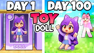 100 Days as a TOY DOLL in Minecraft!