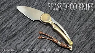 KNIFE MAKING  / BRASS DECO SMALL KNIFE 수제칼 만들기 # 117