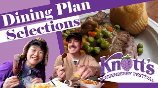 Knott's Boysenberry Festival | Dining Plan Selections | Full Menu | 2022