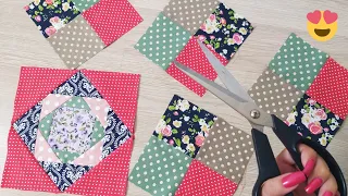 Retalhos 2  maneiras de costurar um quadrado de maneira rápida 🔥 DICA PARA INICIANTE #patchwork #diy