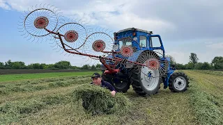 Все буде Україна! Трактор Т-40АМ з гребками "Сонечко", заготовити сіно в один день, я вже посивів...