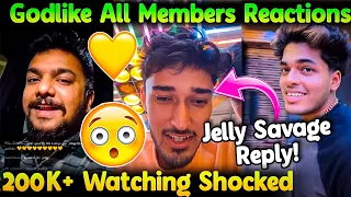 GodLike Players-Members Reaction On GodLike Qualified💛🔥 Jelly Savage Reply...😲