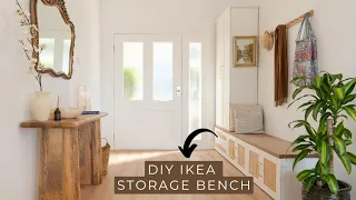 Budget Entryway Makeover with DIY IKEA Hack and Thrift Finds