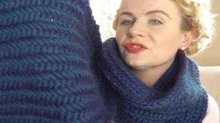 HERRINGBONE STITCH SCARF -  Part 1 of 3 video knitting projects by The Casting On Couch