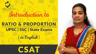 Ratio and Proportion | Introduction | CSAT | In English | UPSC & All Govt. Exams | GetintoIAS