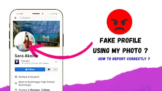 How to report fake account using my photo on facebook