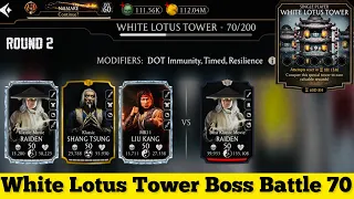 White lotus Tower Boss Klassic Movie Raiden Fight + Reward MK Mobile