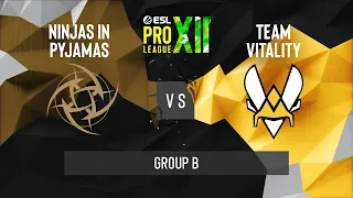 CS:GO - Team Vitality vs. Ninjas in Pyjamas [Dust2] Map 2 - ESL Pro League Season 12 - Group B - EU