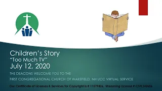 "Too Much TV" Storybook Reading and Children's Message