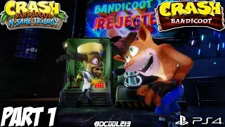 Crash Bandicoot N Sane Trilogy - Crash 1 Gameplay Walkthrough Part 1 Papu Papu Boss - PS4 Lets Play