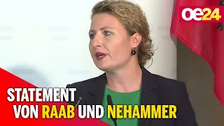 Nach Demo-Ausschreitungen: Statement von Nehammer und Raab