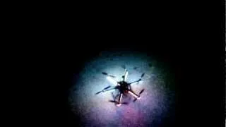 DJI F550 Hexacopter LED Night Lights (test flight)