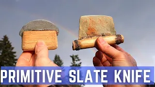 Native American Slate Knife (Primitive Fish Knife & Tool Making Techniques)