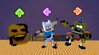 FNF Character Test | Gameplay VS Minecraft Animation | Annoying Orange Pibby | Finn | Spongebob