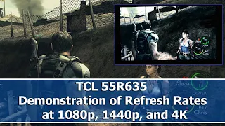 TCL R635 - Resolution and Refresh Rate Demonstration