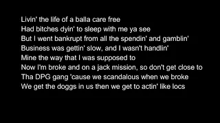 Tha Dogg Pound, ft Nate Dogg - I Don't Like to Dream About Getting Paid - Lyrics on screen