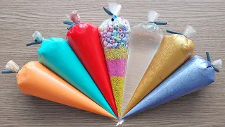 Making Crunchy Slime with Piping Bags #263