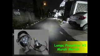 Review Lampu Projector H1 LED Murah Meriah