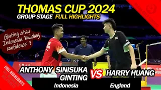 Thomas Cup 2024 - Anthony Sinisuka Ginting vs Harry Huang - Full Highlights