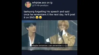taehyung forget his speech and said😂 #btsshorts