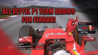 Sebastian Vettel - All Pole and Victories Team Radios for Ferrari