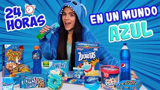 VIVIENDO en un MUNDO AZUL por 24 HORAS💙 | SOY Stitch!!!😱 |  Ani Cat