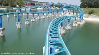 Wave Breaker: The Rescue Coaster Front Row (HD POV) SeaWorld San Antonio