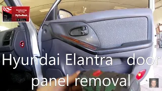 Hyundai Elantra (2000-2011)  door panel removal