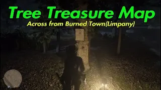 Tree Treasure Map Across from Burned Town(Limpany) RDR2 Online