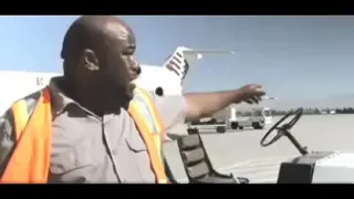 When saved all passengers of airplane by a truck
