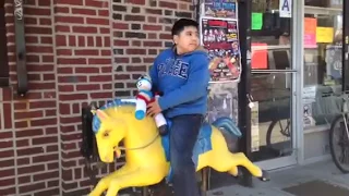 1960s Yellow Tusko Charger Pony Coin Operated Kiddie ride