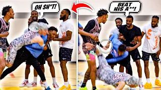 I GOT BODY SLAMMED.. TROLLING Real Hoopers Gone TERRIBLY WRONG! (5v5 Basketball)