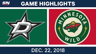 NHL Highlights | Stars vs. Wild - Dec 22, 2018