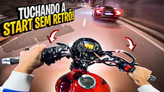 NOTURNO SEM RETROVISOR , TUCHANDO A START 160