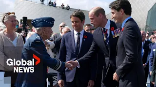 D-Day: Trudeau, Prince William honour Canada's role in Normandy invasion at Juno Beach ceremony