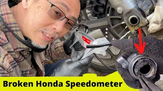 Why Is My Honda Shadow Speedometers Not Working?? Wheel Speed Gear, box drive cleaning Cable Replace