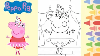 Peppa Pig Colouring Page I Peppa Pig Ballet Dance