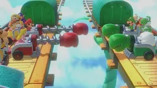 Super Mario Party - Mario vs Luigi vs Peach vs Boo - All Fighting Minigames