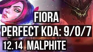 FIORA vs MALPH (TOP) | 9/0/7, 1.9M mastery, Legendary, 500+ games | NA Diamond | 12.14