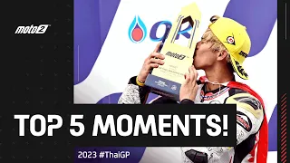 Top 5 Moto2™ Moments 🏁 | 2023 #ThaiGP