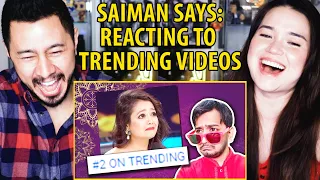 SAIMAN SAYS | Reacting to Trending Videos (Diwali Special) | Reaction-ception by Jaby Koay & Achara!