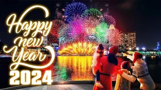 Happy New Year 2024 with Smooth Jazz Instrumental Music & Fireworks Sounds🎉Cozy Coffee Shop Ambience