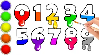 How to Draw Numbers from 1-9 / Learning to write numbers / Learn to Draw for Kids