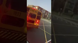 Bus 1033 Parking at School