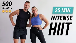 25 Min All Standing Cardio HIIT Workout | Burn 500 calories  (Full Body, No Equipment, Home Workout)